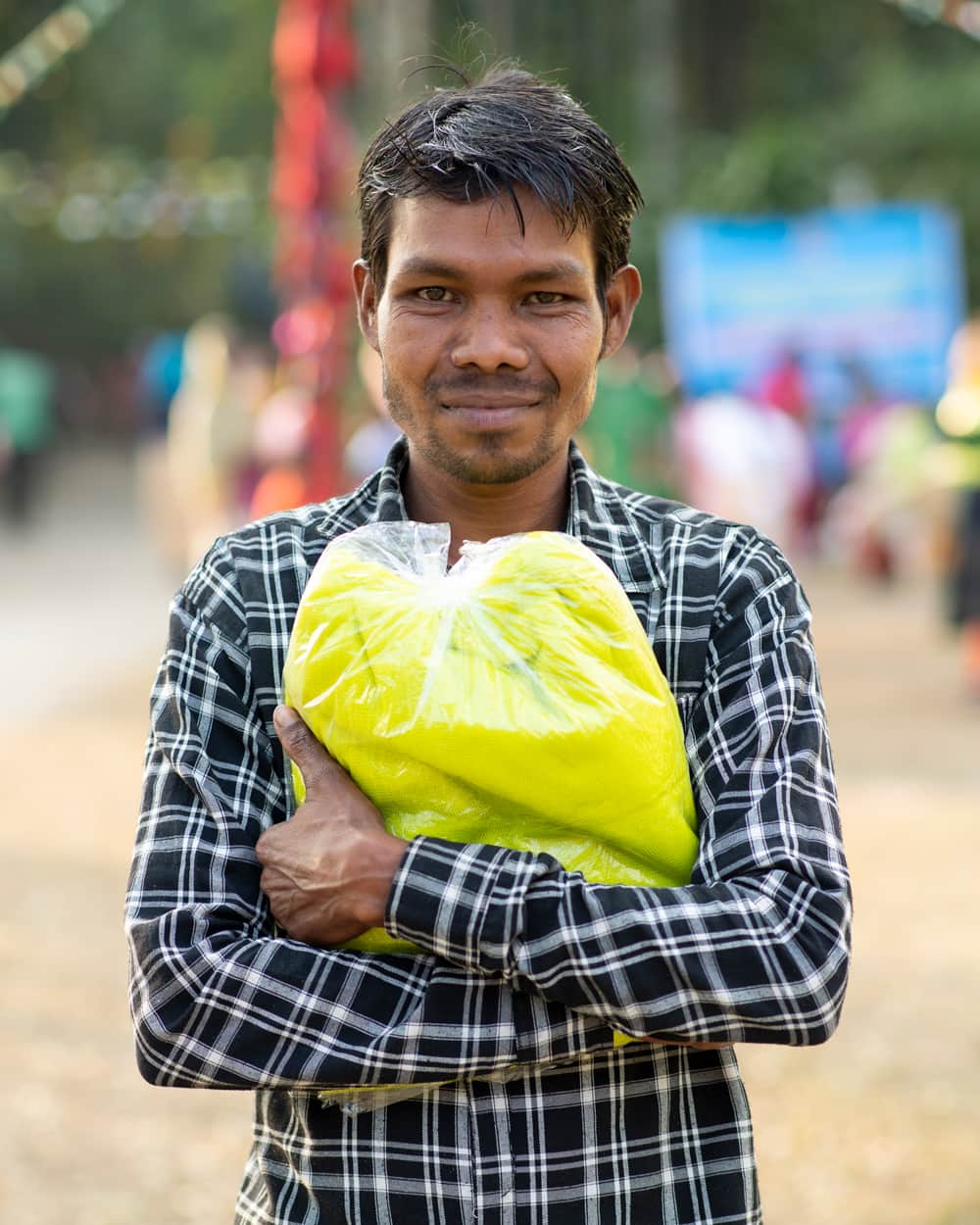 Father received a life-saving mosquit net